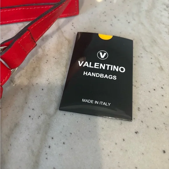 Valentino Red Crossbody Bag with silver Hardware
